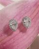 Vrai Vrai Halo Stud Earrings in 14K Gold, 1.5ctw Pear Lab Grown Diamond - 5