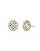 Vrai Vrai Halo Stud Earrings in 14K Gold, 2.0ctw Round Brilliant Lab Grown Diamond - 1