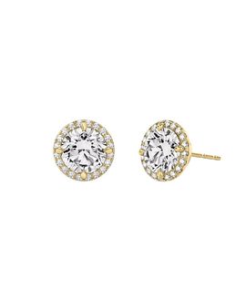Vrai Vrai Halo Stud Earrings in 14K Gold, 2.0ctw Round Brilliant Lab Grown Diamond