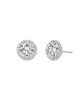 Vrai Vrai Halo Stud in 14K Gold, 2.0ctw Round Brilliant Lab Grown Diamond - 1