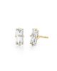 Vrai Vrai Iconic Lab-Grown Diamond Stud Earrings in 14K White Gold, 1.5ctw Baguette Lab Grown Diamonds - 1