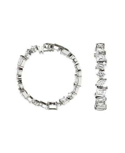 Vrai Vrai Illuminate Hoops in 14K White Gold, 18.3ctw Mixed Shaped Lab Grown Diamonds