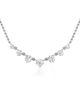 Vrai Vrai Linked Lab-Grown Diamond Tennis Necklace in 14K White Gold, .85ctw Round Brilliant Lab Grown Diamonds, 16-18" - 1