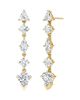 Vrai Vrai Mixed Drop Shield Earring in 14K Gold, 3.5ctw Lab Grown Diamonds - 1