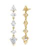 Vrai Vrai Mixed Drop Shield Earring in 14K Gold, 3.5ctw Lab Grown Diamonds - 4