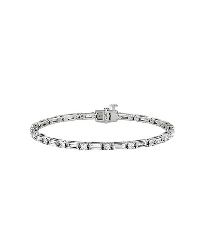 Vrai Vrai Mixed Shape Bracelet in 14K White Gold, 3.0ctw Baguette & Brilliant Round Lab Grown Diamonds