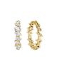 Vrai Vrai Mixed Shape Eternity Hoop in 14K White/Yellow Gold, 3.8ctw Lab Grown Diamonds - 4