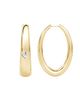 Vrai Vrai Oval Dome Hoops in 14K Yellow Gold, 0.5ctw Lozenge Lab Grown Diamond - 2