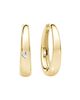 Vrai Vrai Oval Dome Hoops in 14K Yellow Gold, 0.5ctw Lozenge Lab Grown Diamond - 3