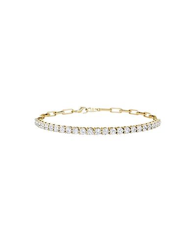 Vrai Vrai Paperclip Tennis Bracelet, Medium in 14K Gold, 2.4ctw Round Brilliant Lab Grown Diamonds