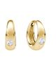 Vrai Vrai Petite Dome Hoop in 14K Yellow Gold, 0.20ctw Round Brilliant Lab Created Diamonds - 1