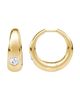 Vrai Vrai Petite Dome Hoop in 14K Yellow Gold, 0.20ctw Round Brilliant Lab Created Diamonds - 2