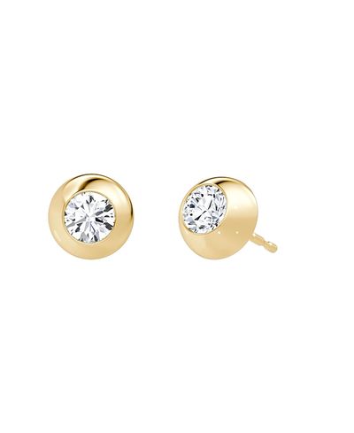 Vrai Vrai Petite Dome Stud in 14K Gold, 0.25ctw Round Brilliant Lab Created Diamonds