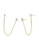 Vrai Vrai Shooting Star Draped Studs, 0.28 ctw Marquise & Round Brilliant Lab Created Diamonds - 1