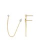 Vrai Vrai Shooting Star Draped Studs, 0.28 ctw Marquise & Round Brilliant Lab Created Diamonds - 2