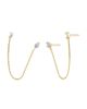 Vrai Vrai Shooting Star Draped Studs, 0.28ctw Marquise & Baguette Lab Grown Diamond - 1