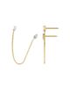Vrai Vrai Shooting Star Draped Studs, 0.28ctw Marquise & Baguette Lab Grown Diamond - 2