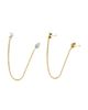 Vrai Vrai Shooting Star Draped Studs, 0.28ctw Marquise & Baguette Lab Grown Diamond - 3
