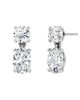 Vrai Vrai Signature Drop Earring in 14K White Gold, 6.0ctw Round Brilliant & Oval Lab Grown Diamonds - 1