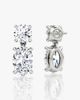 Vrai Vrai Signature Drop Earring in 14K White Gold, 6.0ctw Round Brilliant & Oval Lab Grown Diamonds - 2