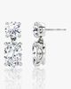 Vrai Vrai Signature Drop Earring in 14K White Gold, 6.0ctw Round Brilliant & Oval Lab Grown Diamonds - 3