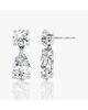 Vrai Vrai Signature Drop Earring in 14K Yellow Gold, 6.0ctw Round Brilliant & Pear Lab Grown Diamonds - 4