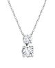 Vrai Vrai Signature Duo Drop Necklace in 14K White Gold, 1.5ctw Round Brilliant Lab Grown Diamonds - 2