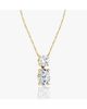 Vrai Vrai Signature Duo Drop Necklace in 14K White Gold, 3.0ctw Round Brilliant & Oval Lab Grown Diamonds - 3