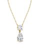 Vrai Vrai Signature Duo Drop Necklace in 14K White Gold, 3.0ctw Round Brilliant & Pear Lab Grown Diamonds - 1