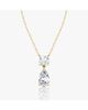 Vrai Vrai Signature Duo Drop Necklace in 14K White Gold, 3.0ctw Round Brilliant & Pear Lab Grown Diamonds - 3