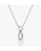 Vrai Vrai Signature Duo Drop Necklace in 14K White Gold, .75ctw Round Brilliant & Oval Lab Grown Diamonds - 2