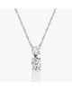 Vrai Vrai Signature Duo Drop Necklace in 14K White Gold, .75ctw Round Brilliant & Oval Lab Grown Diamonds - 3