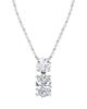 Vrai Vrai Signature Duo Drop Necklace in 14K Yellow Gold, 1.5ctw Round Brilliant & Oval Lab Grown Diamonds - 1