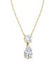 Vrai Vrai Signature Duo Drop Necklace in 14K Yellow Gold, 1.5ctw Round Brilliant & Pear Lab Grown Diamonds - 2