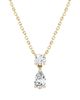 Vrai Vrai Signature Duo Drop Necklace in 14K Yellow Gold, .75ctw Round Brilliant & Pear Lab Grown Diamonds - 1