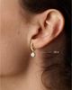 Vrai Vrai Solitaire Drop Huggie Hoop Pave in 14K Gold, 1.16ctw Round Brilliant Lab Grown Diamond - 2