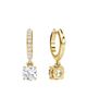 Vrai Vrai Solitaire Drop Huggie Hoop Pave in 14K Gold, 1.16ctw Round Brilliant Lab Grown Diamond - 4