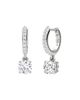Vrai Vrai Solitaire Drop Huggie Hoop Pave in 14K White Gold, 1.16ctw Round Brilliant Lab Grown Diamond - 1