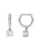 Vrai Vrai Solitaire Drop Huggie Hoop Pave in 14K White Gold, 1.16ctw Round Brilliant Lab Grown Diamond - 2