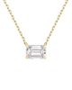 Vrai Vrai Solitaire Necklace in 14K Yellow Gold, 0.75ctw Emerald Lab Grown Diamond - 1