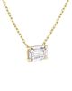 Vrai Vrai Solitaire Necklace in 14K Yellow Gold, 0.75ctw Emerald Lab Grown Diamond - 2