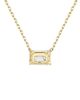 Vrai Vrai Solitaire Necklace in 14K Yellow Gold, 0.75ctw Emerald Lab Grown Diamond - 3