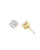 Vrai Vrai Solitaire Stud in 14K Gold, 4ctw Round Brilliant Lab Grown Diamond - 4