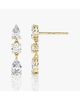 Vrai Vrai Three Stone Drop Earrings in 14K White Gold, 2.0ctw Round Brilliant & Pear Lab Grown Diamonds - 3