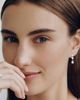 Vrai Vrai Three Stone Drop Earrings in 14K White Gold, 2.0ctw Round Brilliant & Pear Lab Grown Diamonds - 4