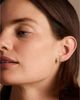 Vrai Vrai Three Stone Huggie Hoops in 14K Gold, 0.40ctw Baguette & Round Brilliant Lab Grown Diamonds - 2