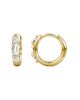 Vrai Vrai Three Stone Huggie Hoops in 14K Gold, 0.40ctw Baguette & Round Brilliant Lab Grown Diamonds - 3