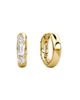 Vrai Vrai Three Stone Huggie Hoops in 14K Gold, 0.40ctw Baguette & Round Brilliant Lab Grown Diamonds - 4