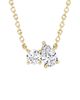 Vrai Vrai Toi et Moi Necklace in 14K Gold, 0.41ctw Round Brilliant & Pear Lab Grown Diamonds - 1
