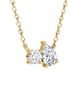Vrai Vrai Toi et Moi Necklace in 14K Gold, 0.41ctw Round Brilliant & Pear Lab Grown Diamonds - 3